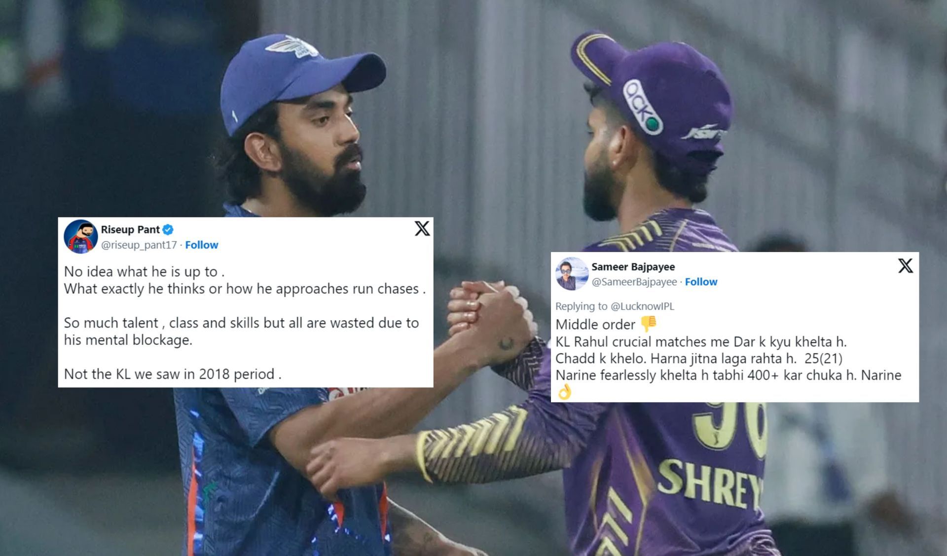 Fans roast KL Rahul after his failure in LSG vs KKR IPL 2024 clash.