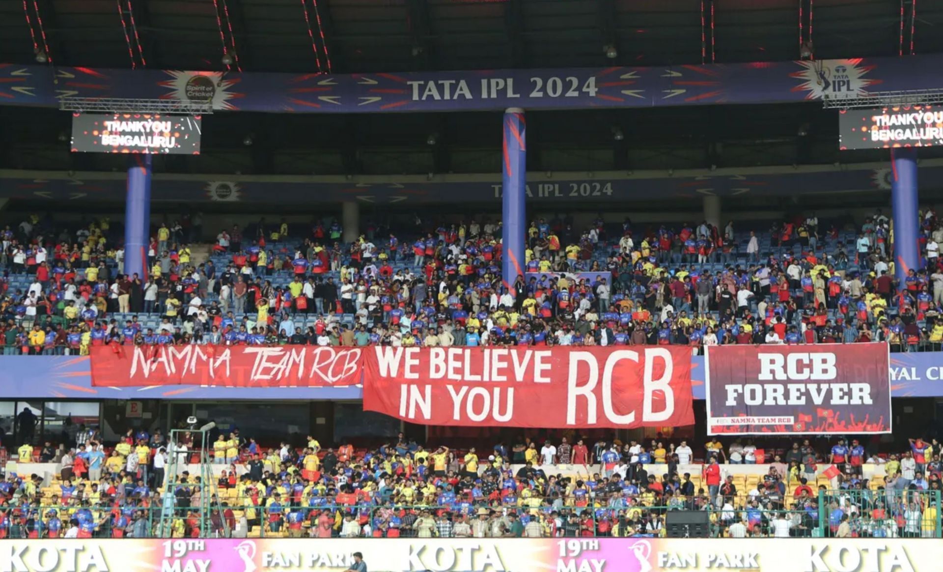 Crowd during RCB vs CSK clash on Saturday. (Image Credit: BCCI/ iplt20.com)