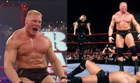 WWE में Brock Lesnar का डेब्यू कब और किस अंदाज में हुआ था?