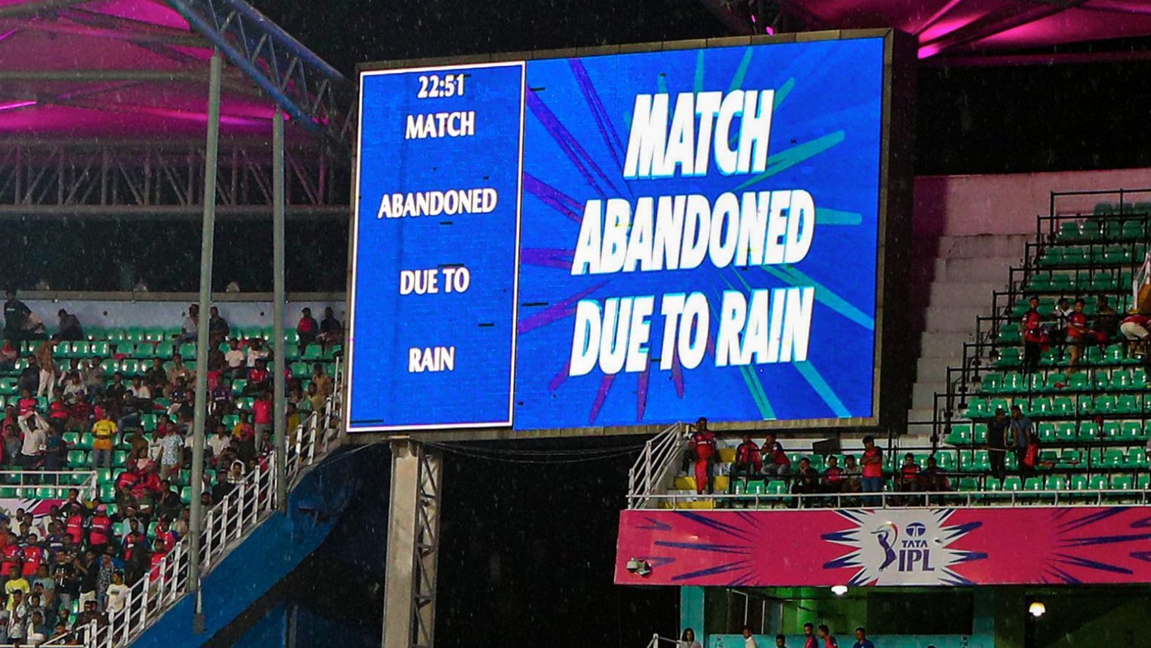The match was abandoned just before 11pm IST. (PC : KKR)