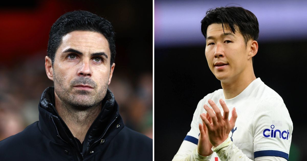 Arsenal boss Mikel Arteta (left) and Tottenham Hotspur attacker Son Heung-Min