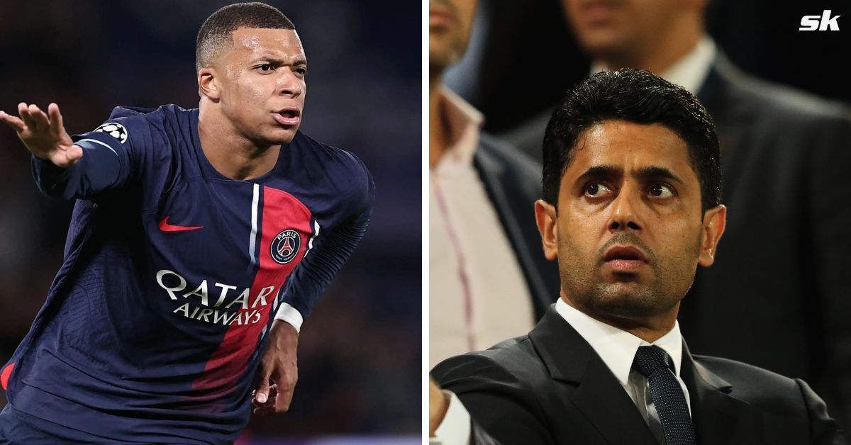 Kylian Mbappe and Nasser Al-Khelaifi seemingly got into a shouting row.