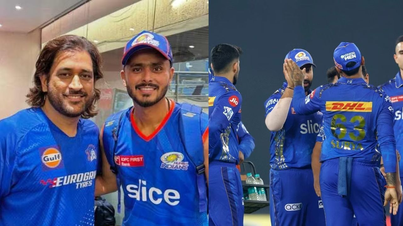 हार्विक देसाई मुंबई इंडियंस के स्क्वाड का हिस्सा थे (Photos: Instagram, BCCI)