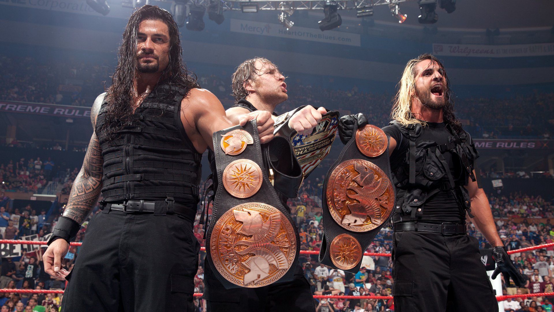 The Shield def. WWE Tag Team Champions Team Hell No (Tornado Tag Team  Match) | WWE