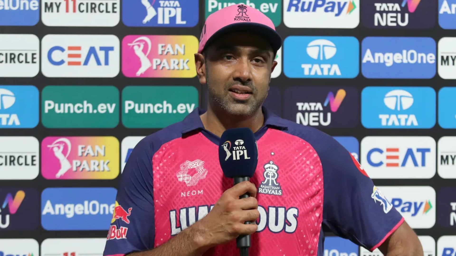 Ravichandran Ashwin of RR (P/C: iplt20.com)