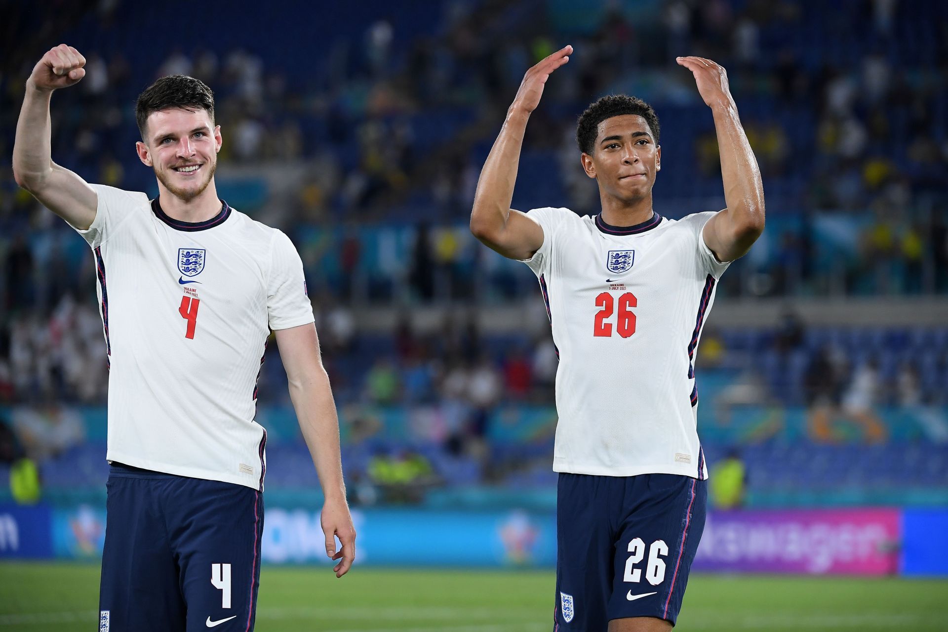 Declan Rice (left) and Jude Bellingham