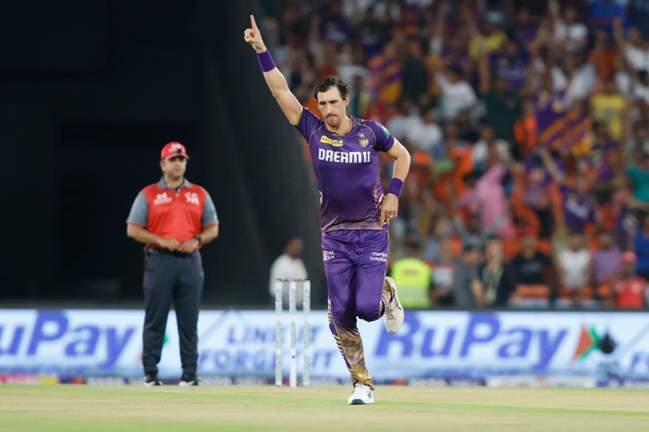 Mitchell Starc picked up five wickets in two playoff games. [P/C: iplt20.com]