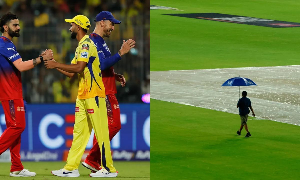 RCB vs CSK मैच पर बारिश का साया (Photo Credit - IPL)