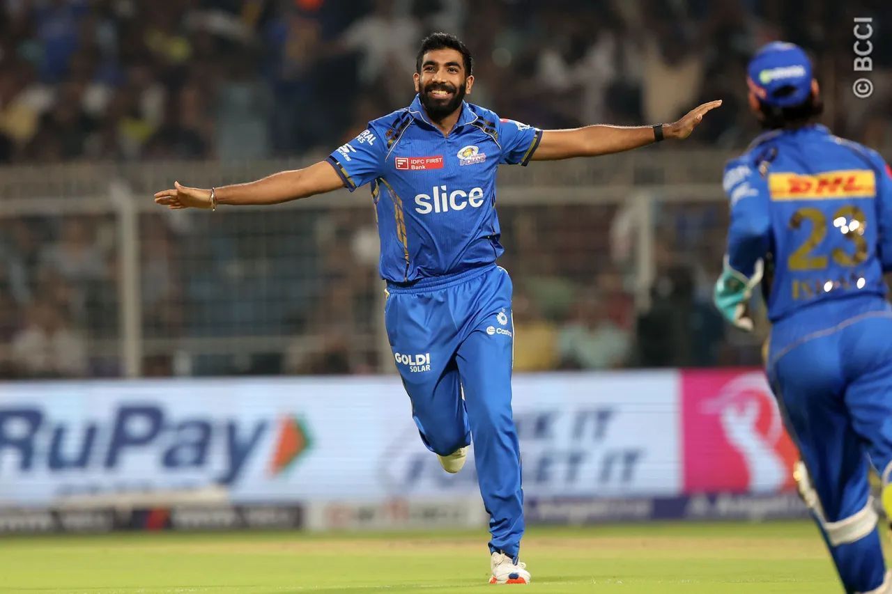Jasprit Bumrah played all previous 13 games and is the leading wicket-taker for MI with 20 scalps (Image: BCCI/IPL)