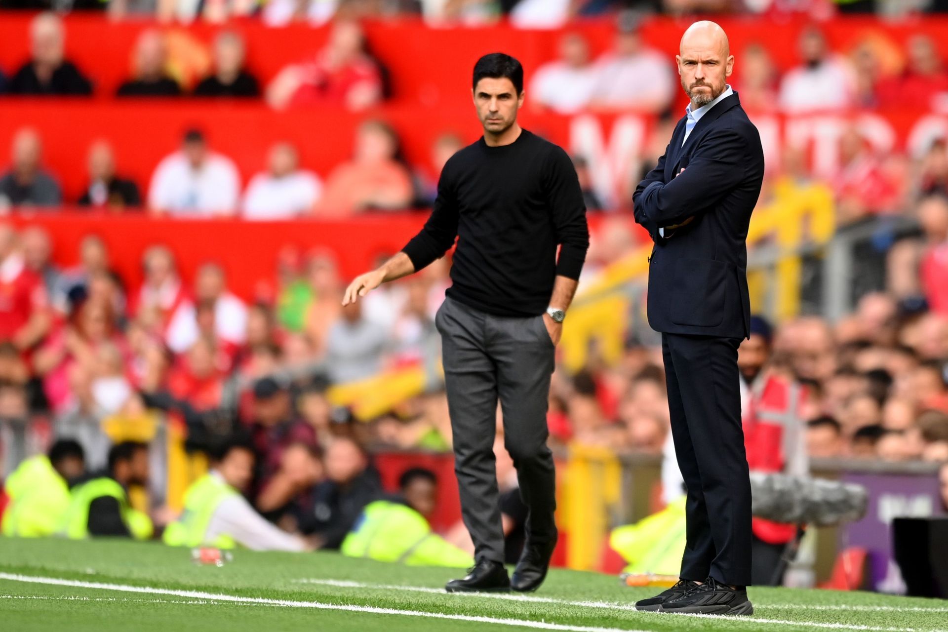 Mikel Arteta (left) and Erik ten Hag