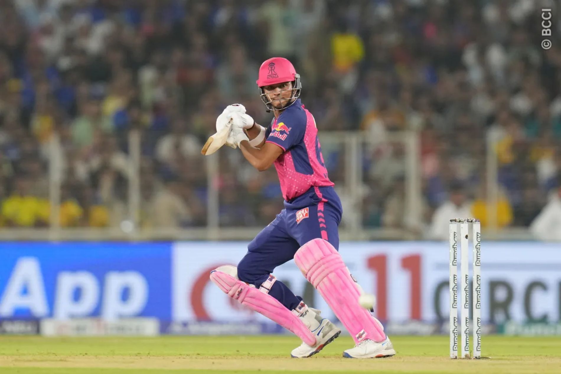Yashasvi Jaiswal top-scored for RR in the chase with 45 off 30. (Image Credit: BCCI/ iplt20.com)
