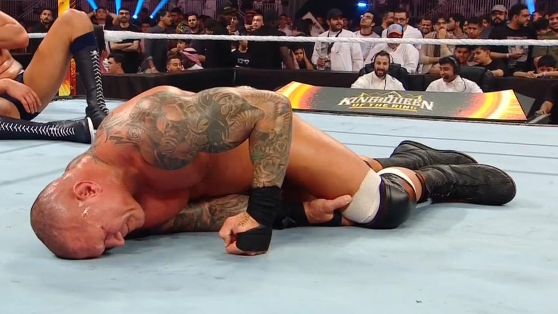 Orton was left a banged-up mess