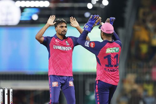 Sandeep Sharma and Sanju Samson. (Credits: Twitter)