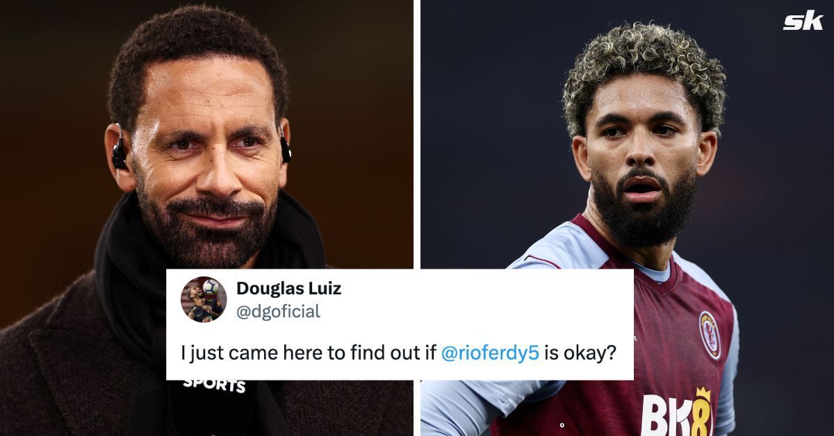 Rio Ferdinand (left) and Douglas Luiz