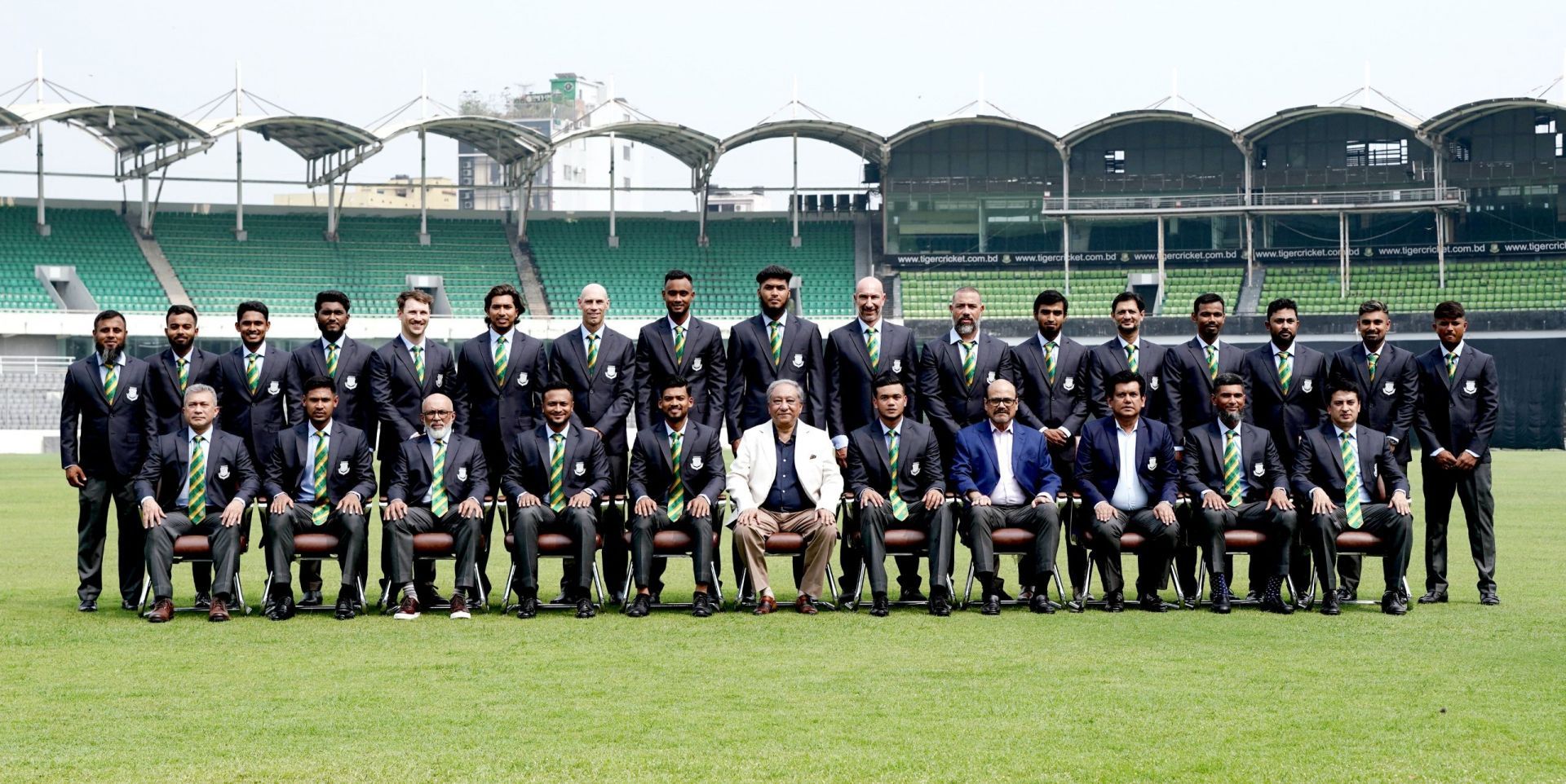 Official snap of the Bangladesh Team at the SBNCS, Mirpur ahead of ICC Men&rsquo;s T20 World Cup in West Indies &amp; USA 2024. [BCB]
