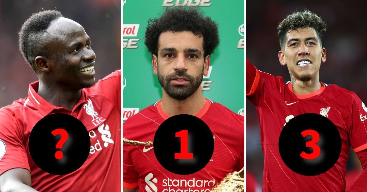 Sadio Mane (left), Mohamed Salah (centre), Roberto Firmino (right)