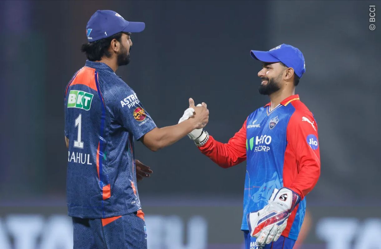 KL Rahul and Rishabh Pant after the DC vs LSG match 