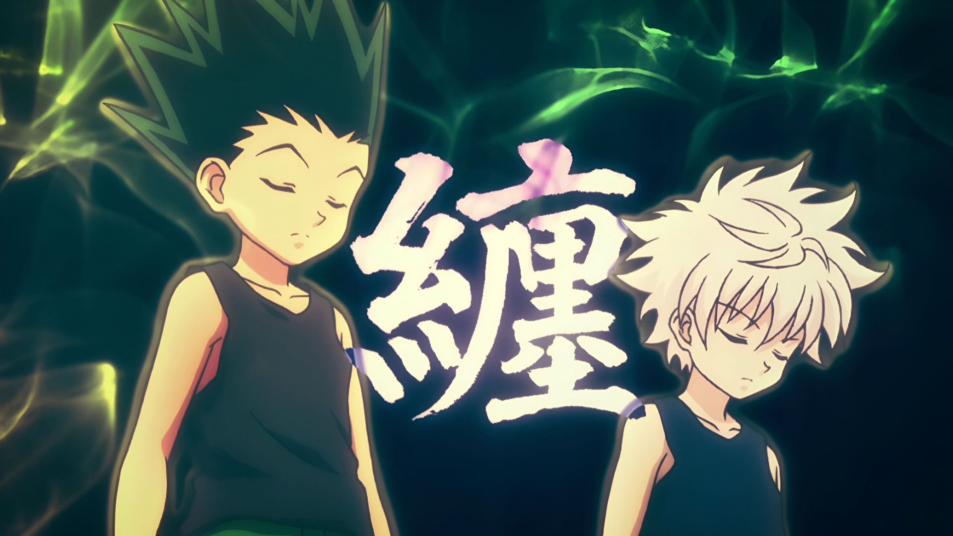 Gon (left) and Killua (right) using Ten (Image via Toei Animation)