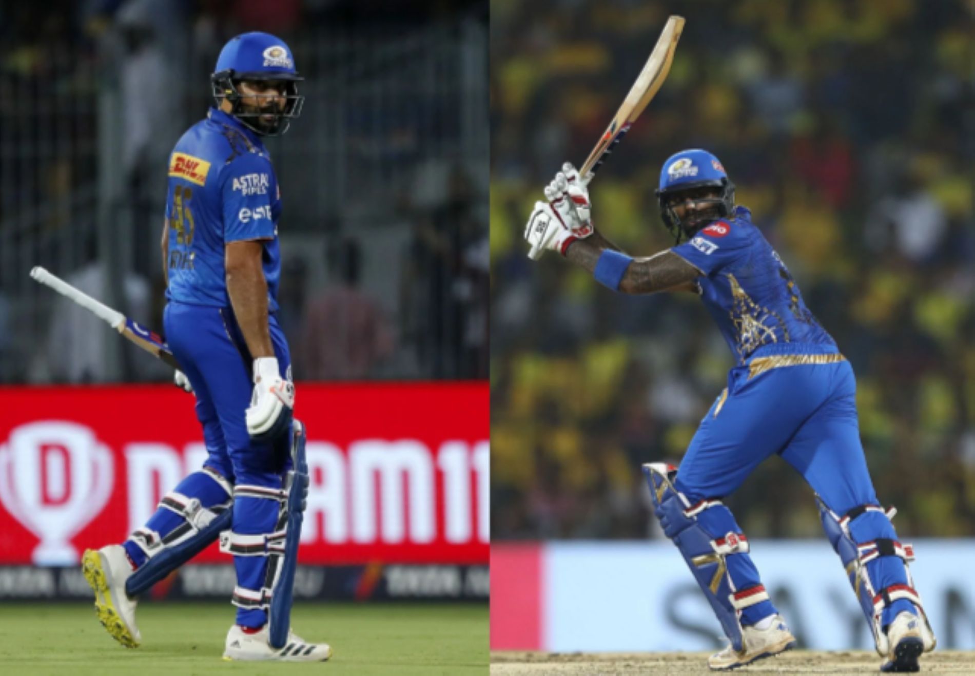 Rohit and SKY scored at less than run-a-ball before their untimely dismissals against KKR