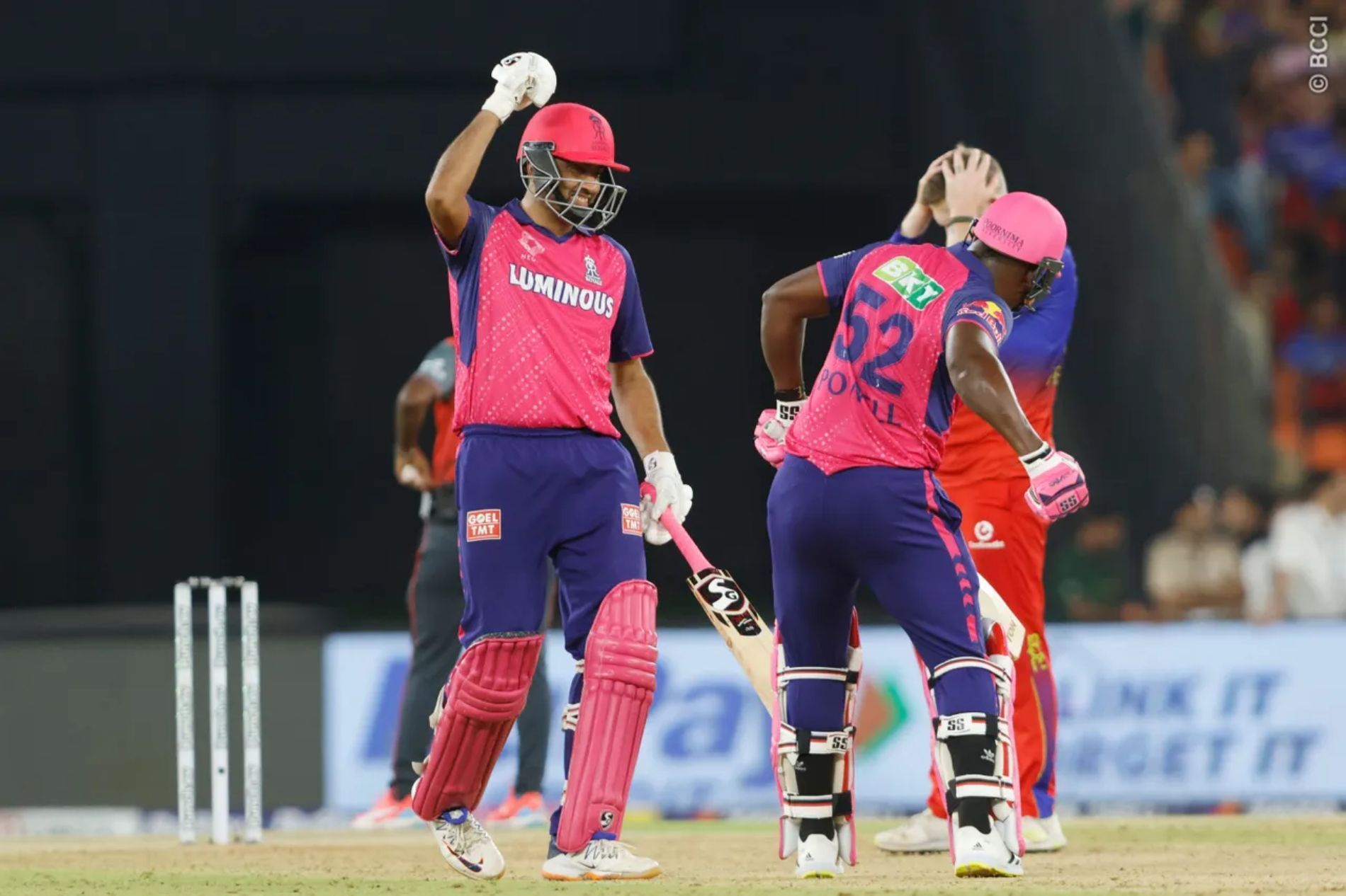 Rovman Powell guide RR home with a nice cameo. (Image Credit: BCCI/ iplt20.com)