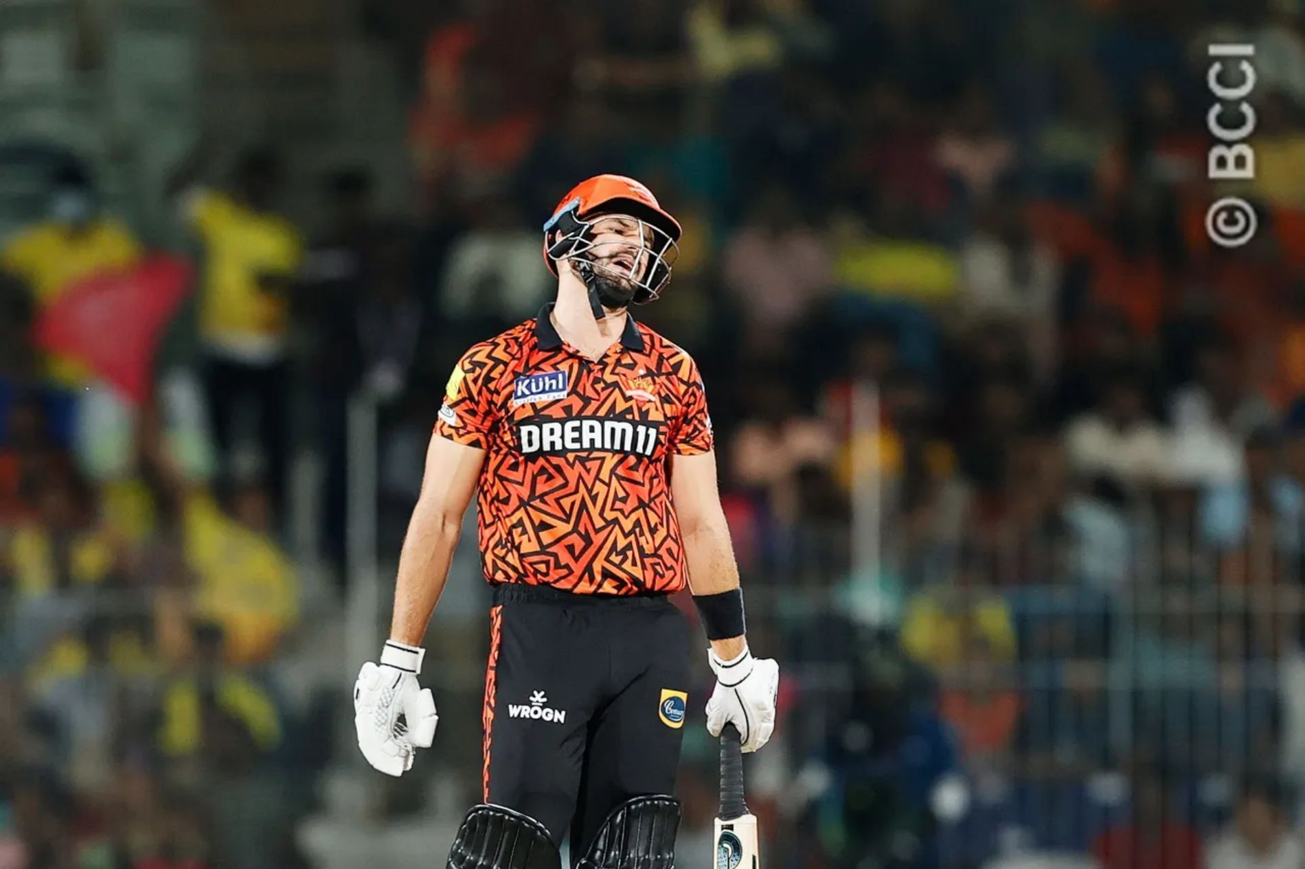 Aiden Markram is disappointed after getting out for 1. (Image Credit: BCCI/ iplt20.com)