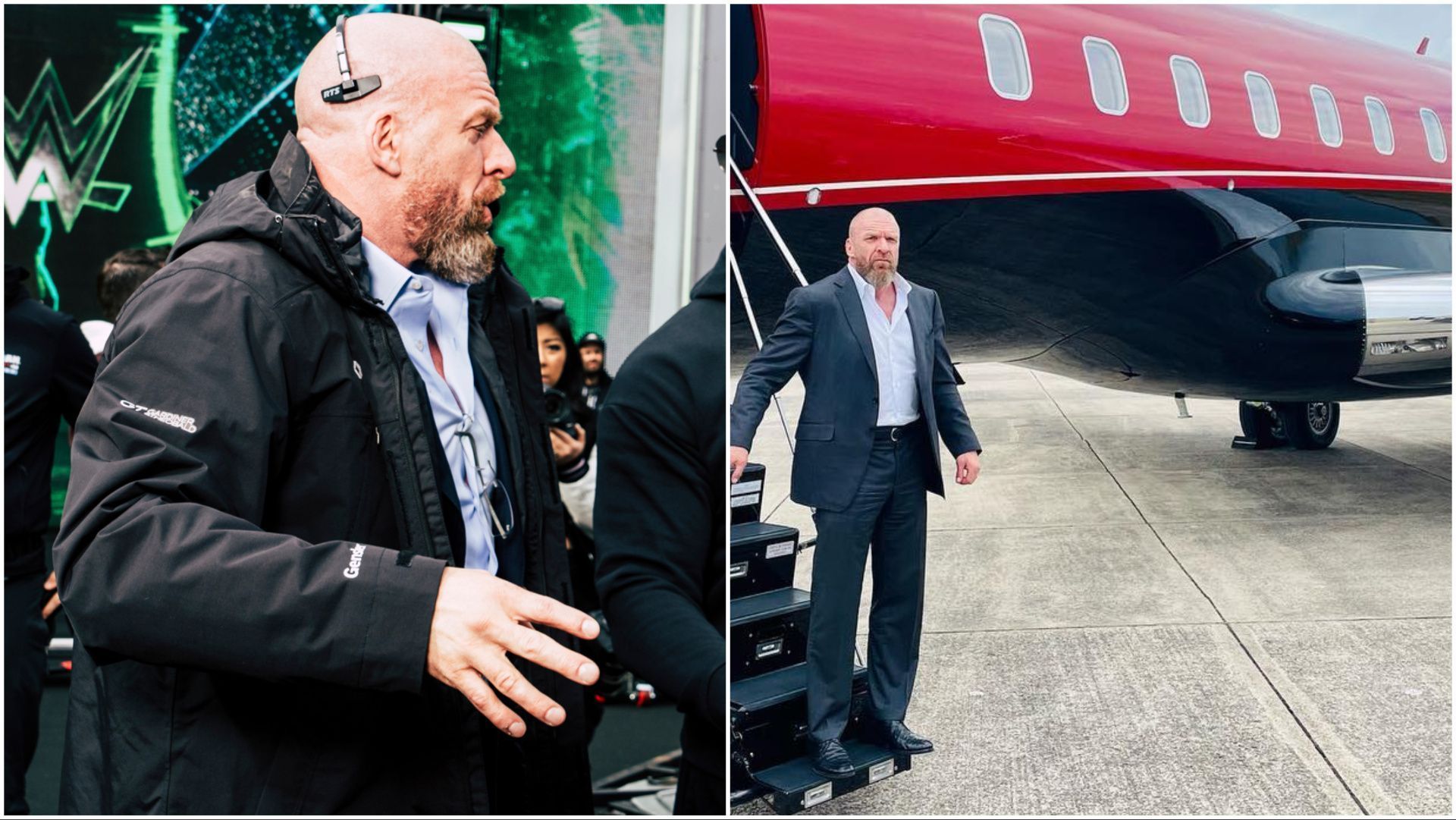 Triple H at WrestleMania XL, Triple H steps off the WWE jet
