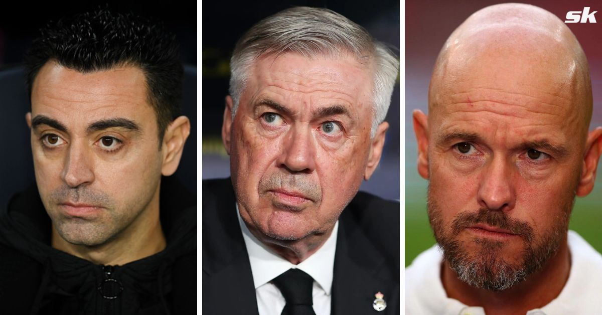 Xavi. Carlo Ancelotti and Erik Ten Haag