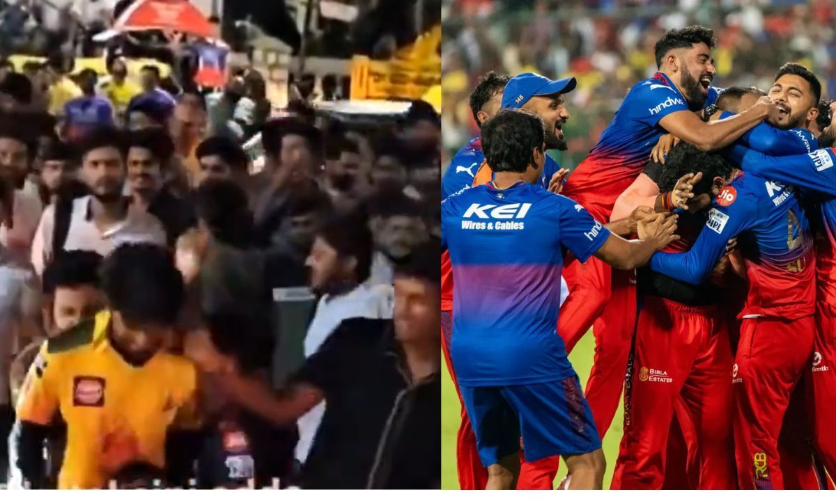 RCB फैंस ने CSK समर्थकों को किया परेशान (Photo Credit - IPL)