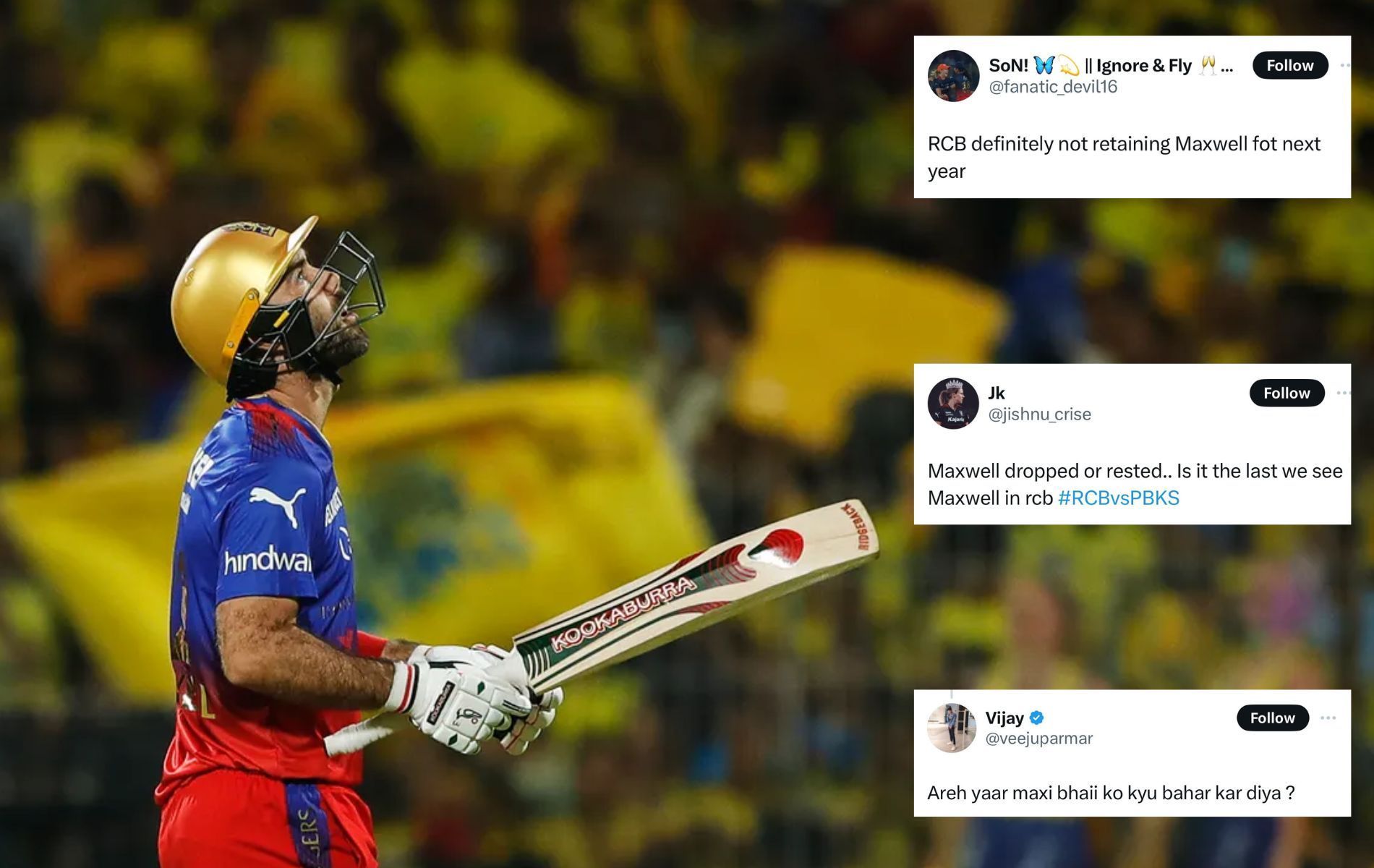 Glenn Maxwell averages just 5.14 in IPL 2024.