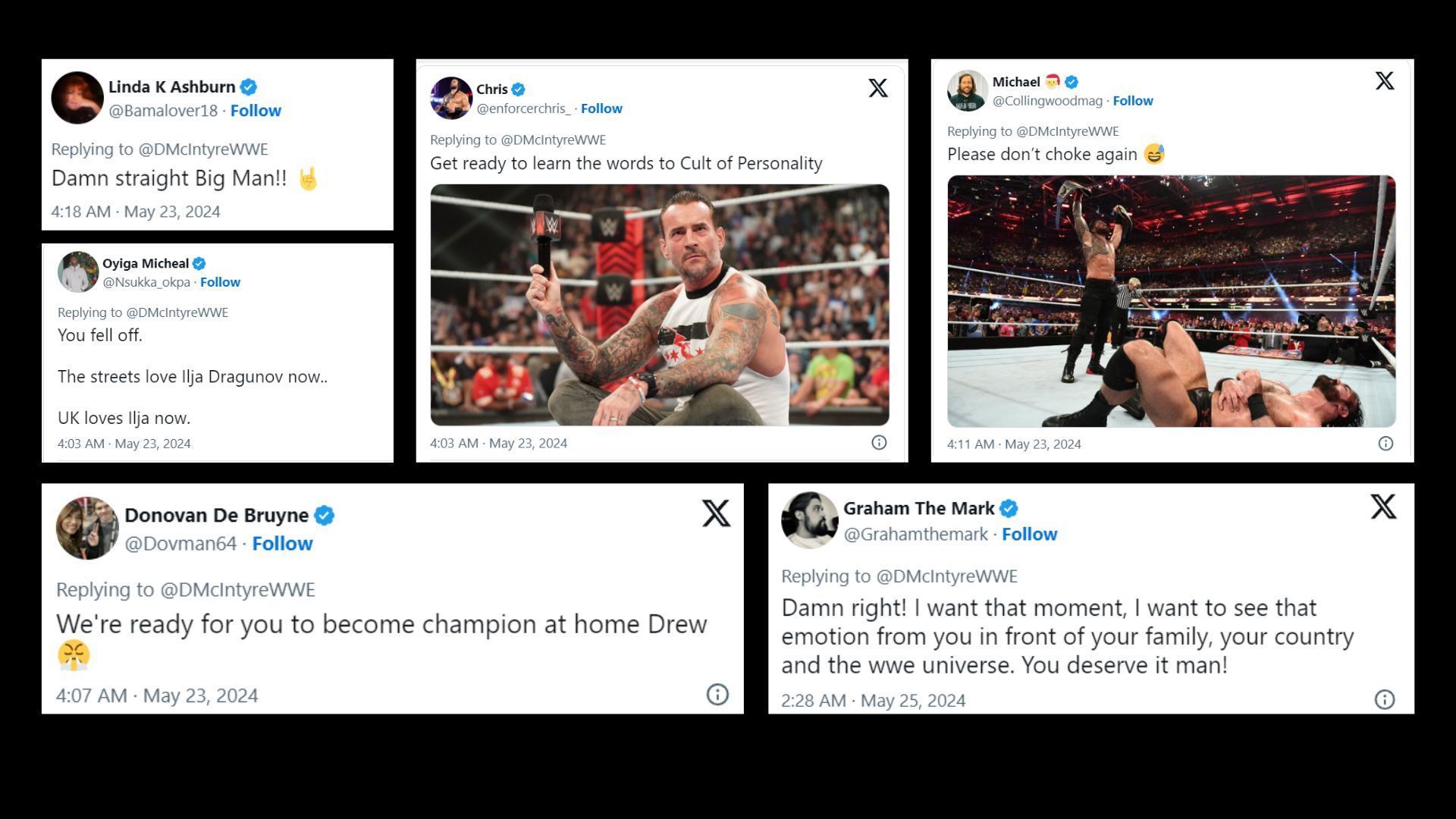 Fan reactions to Drew McIntyre&#039;s tweet