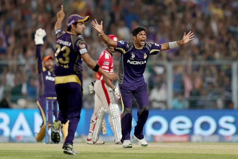 Umesh Yadav appealing for an LBW against KXIP in Qualifier 1 of IPL 2014. (Image Courtesy: iplt20.com)