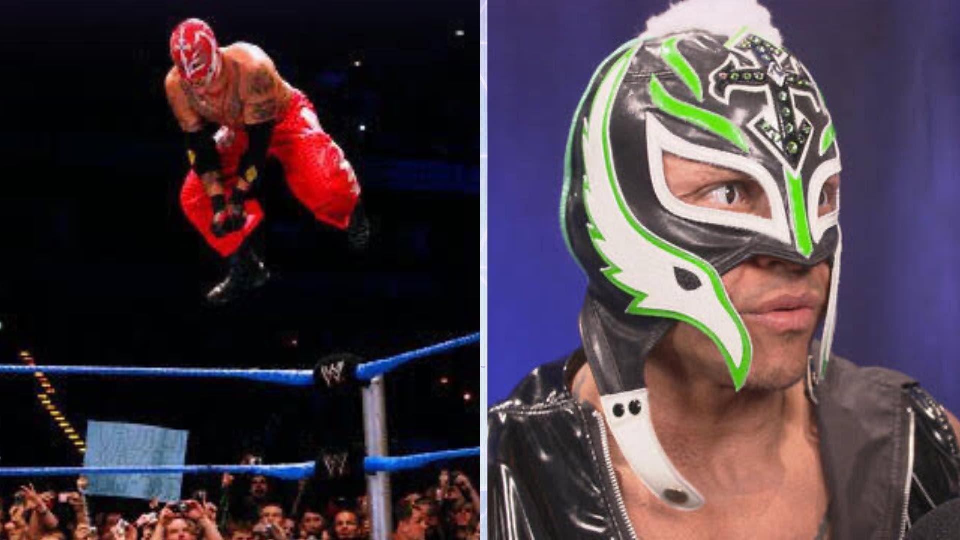 Rey Mysterio scared after a match (Source: WWE)