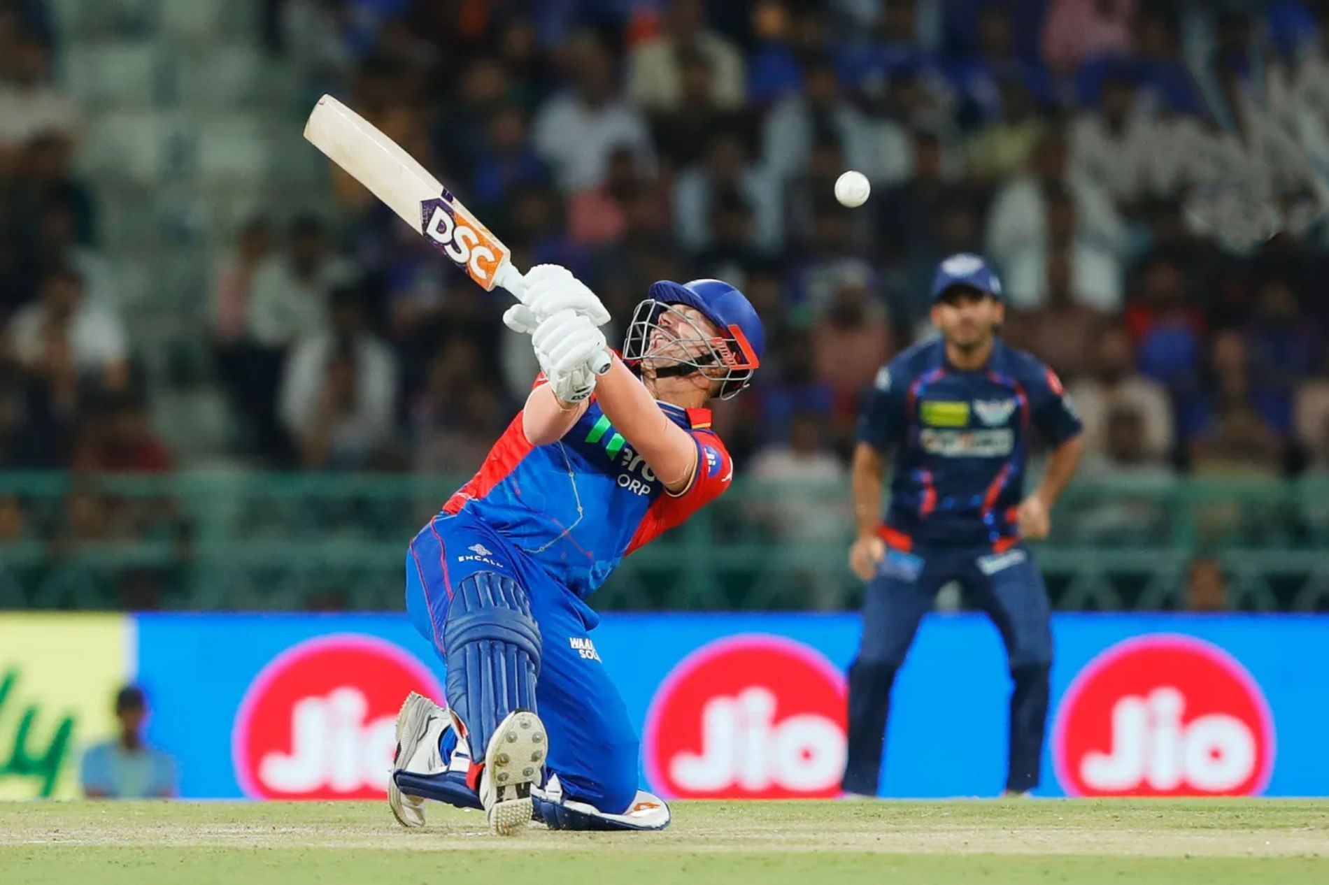 David Warner was out of sorts with the willow. (Pic: BCCI/ iplt20.com)
