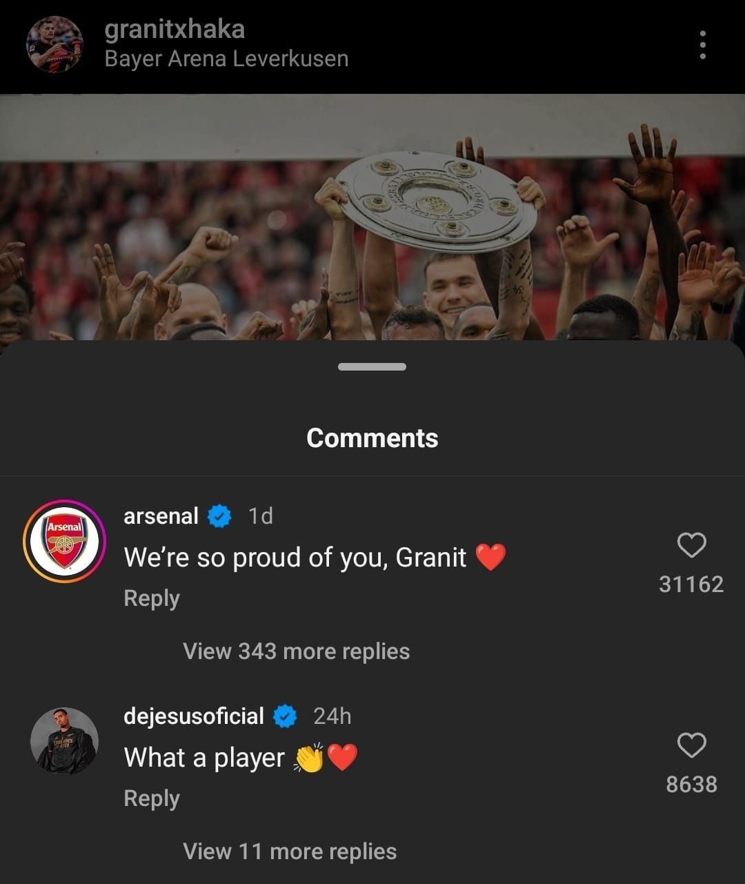 Comments on Xhaka&#039;s post.