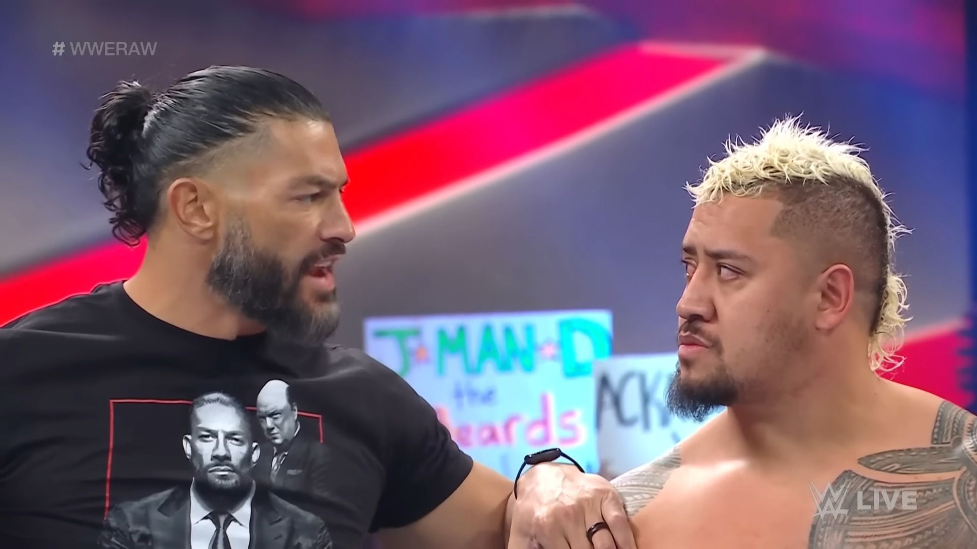 Roman Reigns and Solo Sikoa [ Image Source: Screenshot from WWE