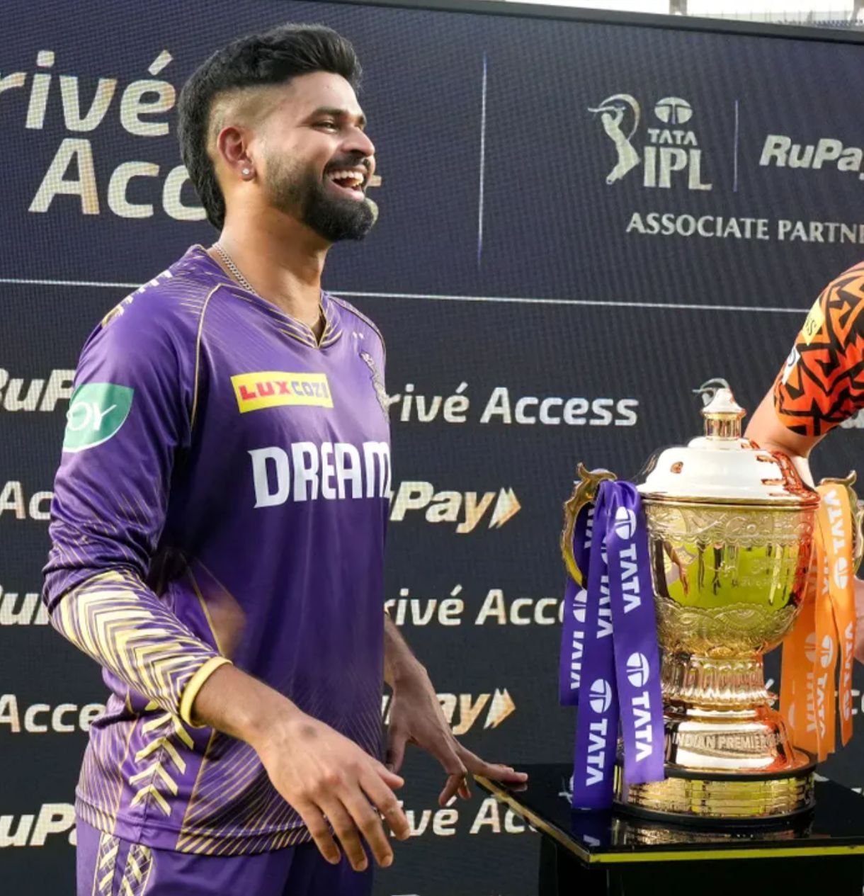 Shreyas Iyer with IPL 2024 Trophy [Image credit: IPLT20/BCCI]