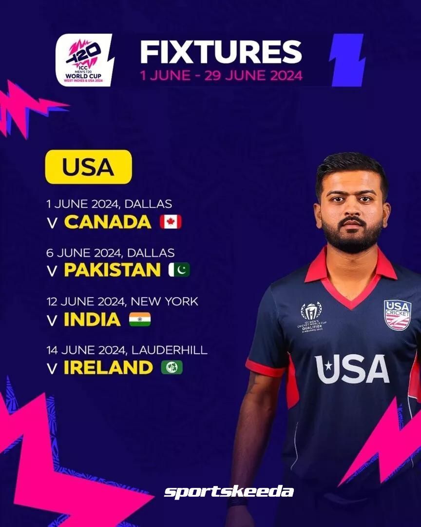USA T20 World Cup 2024 Schedule
