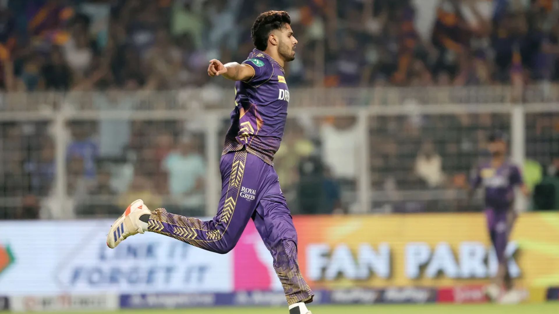 Harshit Rana celebrating a wicket (Credits: IPL)