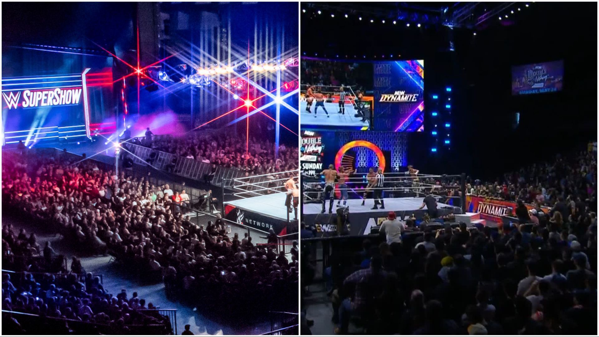 The WWE Universe packs arena for Supershow, AEW Dynamite draws packed crowd