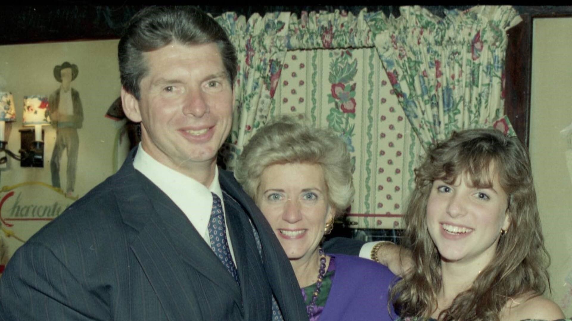 Throwback photo of three members of The McMahon Family - Vince, Linda, Stephanie