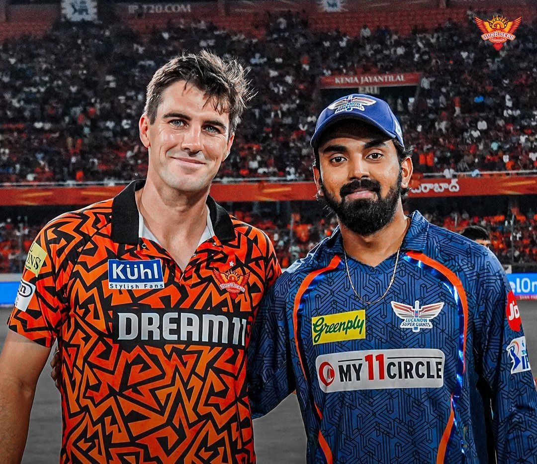 Pat Cummins (L) and KL Rahul (Credits: Twitter)