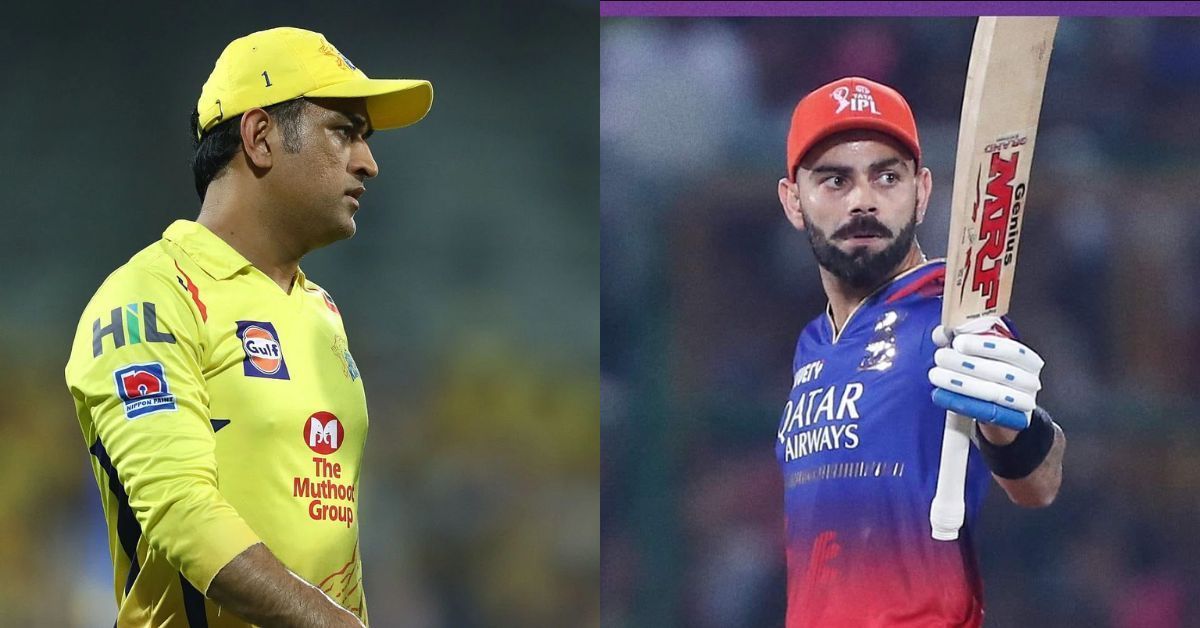 Virat Kohli and MS Dhoni in the IPL (via Getty and Facebook/ Royal Challengers Bengaluru)