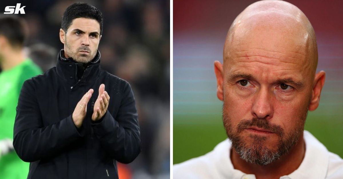 Arsenal boss Mikel Arteta (left) and Manchester United manager Erik ten Hag