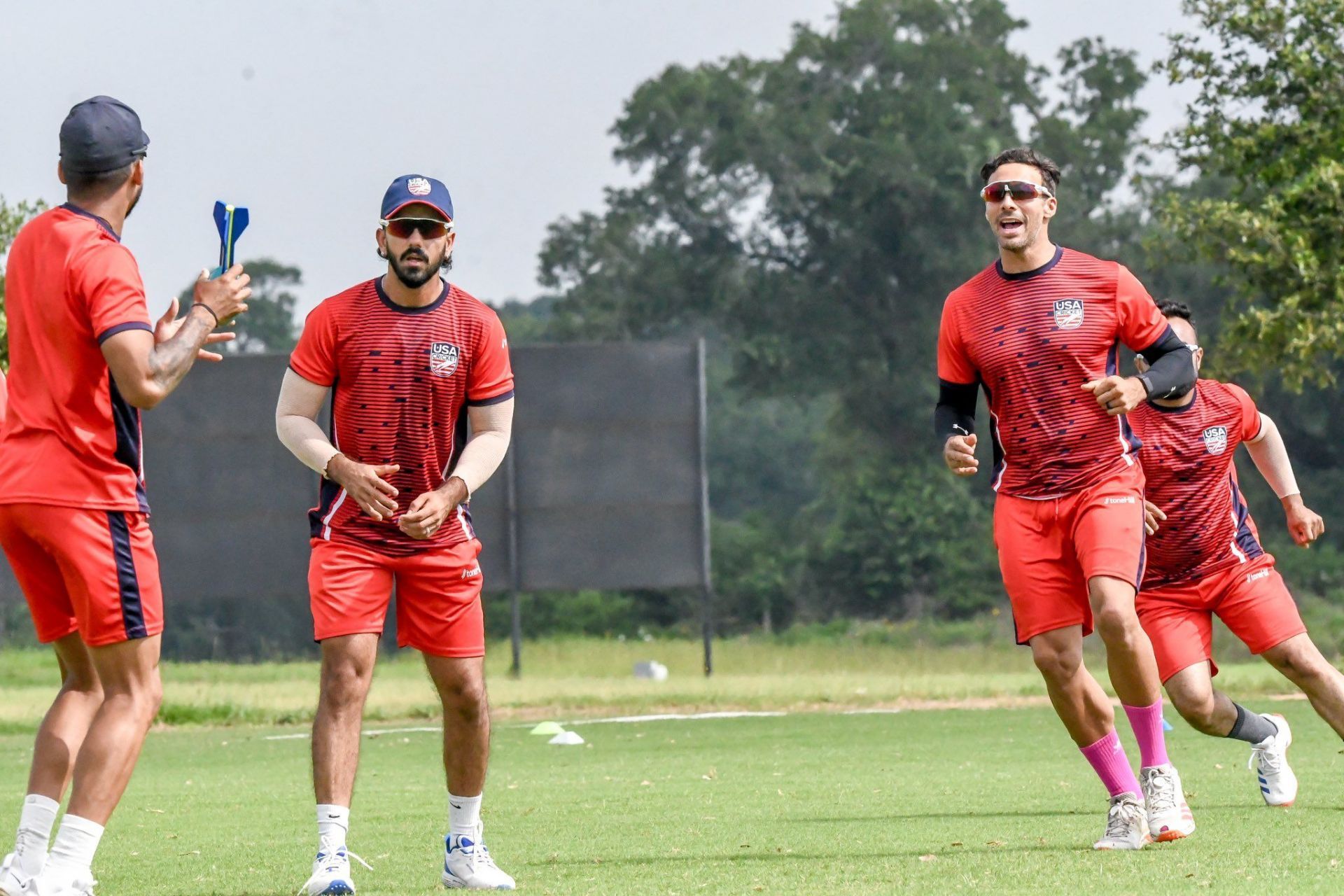 USA players during the practice session (Image Courtesy: X/USA Cricket)