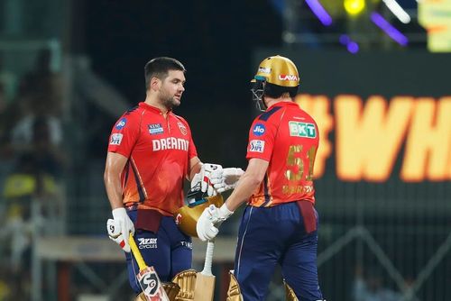 Jonny Bairstow (right) and Rilee Rossouw stitched together a 64-run second-wicket partnership. [P/C: iplt20.com]