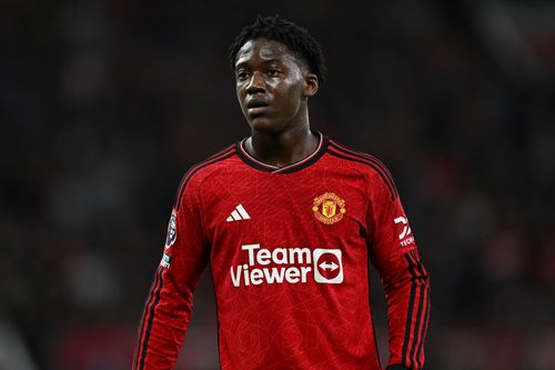 Manchester United midfielder Kobbie Mainoo