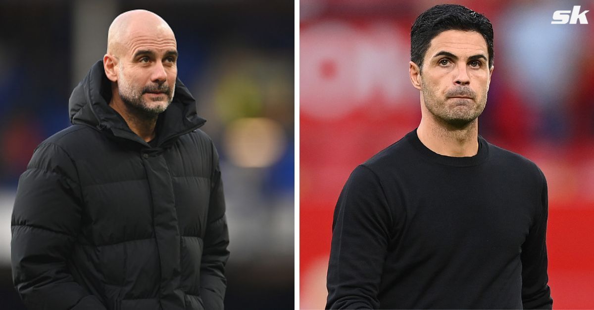 Pep Guardiola (left) and Mikel Arteta