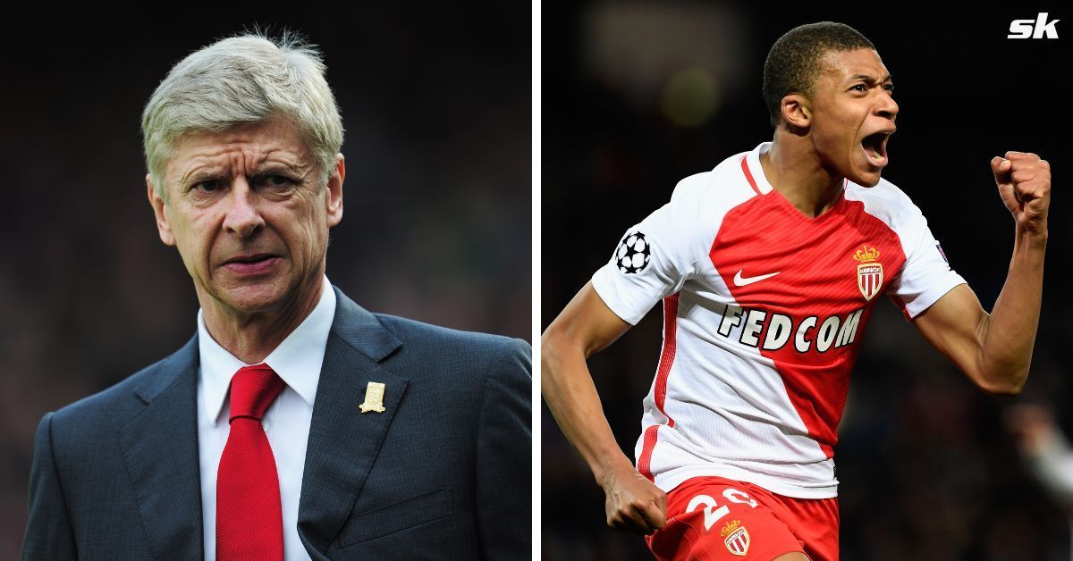 Arsene Wenger and Kylian Mbappe