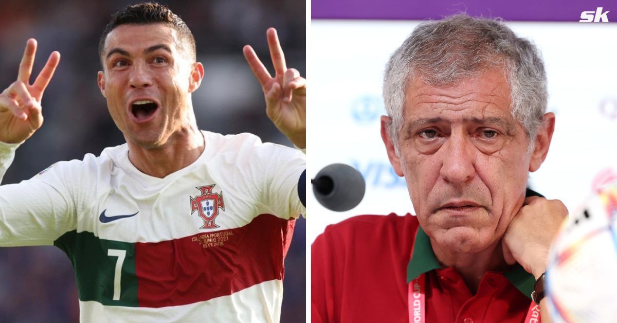 Cristiano Ronaldo (left) and Fernando Santos