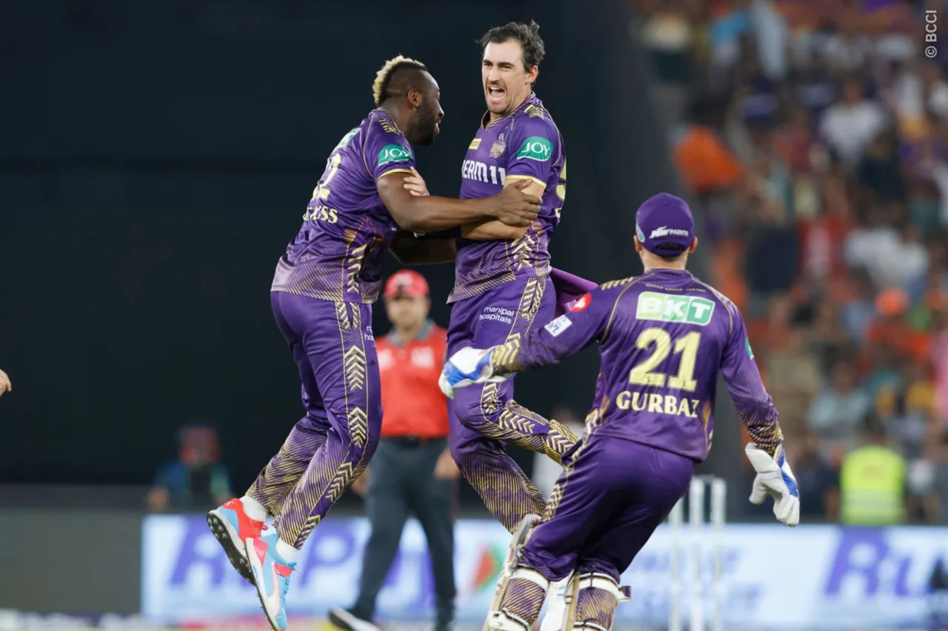 KKR left-arm pacer Mitchell Starc stood out with figures of 3-34. (Image Credit: BCCI/ iplt20.com)